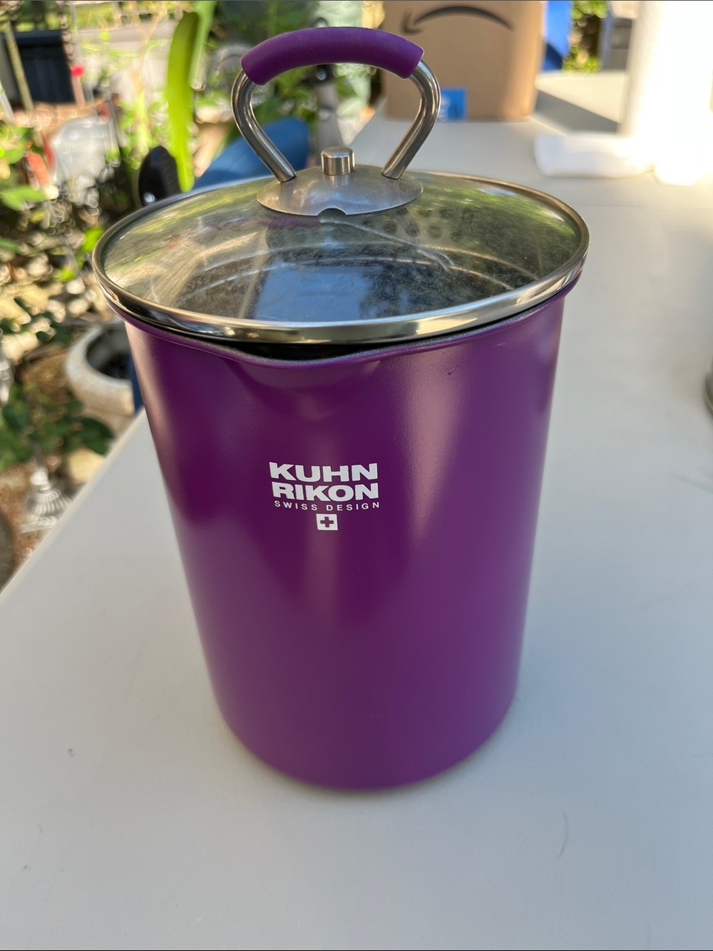 KUHN RIKON Purple cookware with Glass Lid